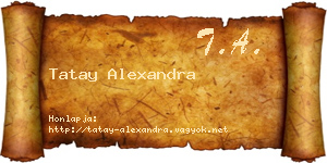Tatay Alexandra névjegykártya